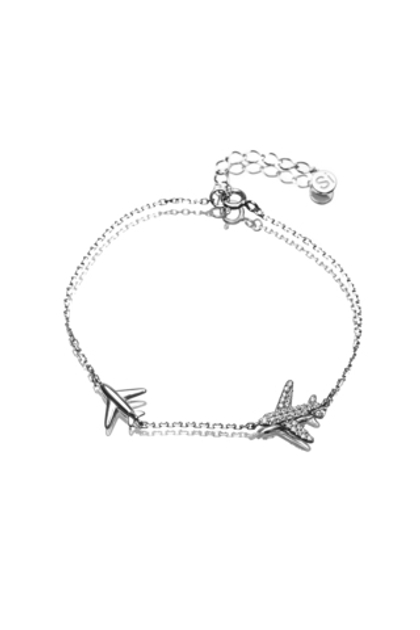 Серебряный браслет "Самолеты"