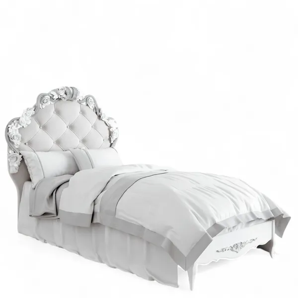 Кровать с мягким изголовьем 90*190