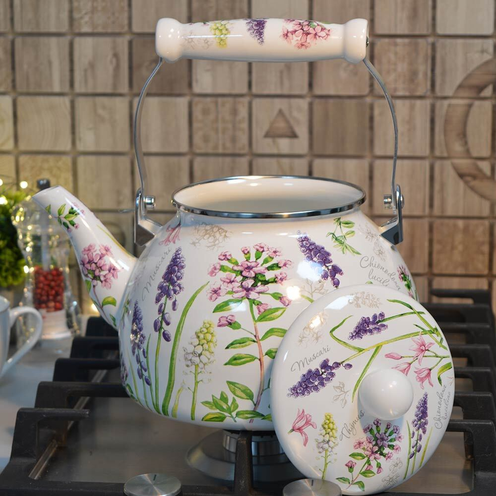 Чайник 2,5л "Альпийские цветы" тм Appetite