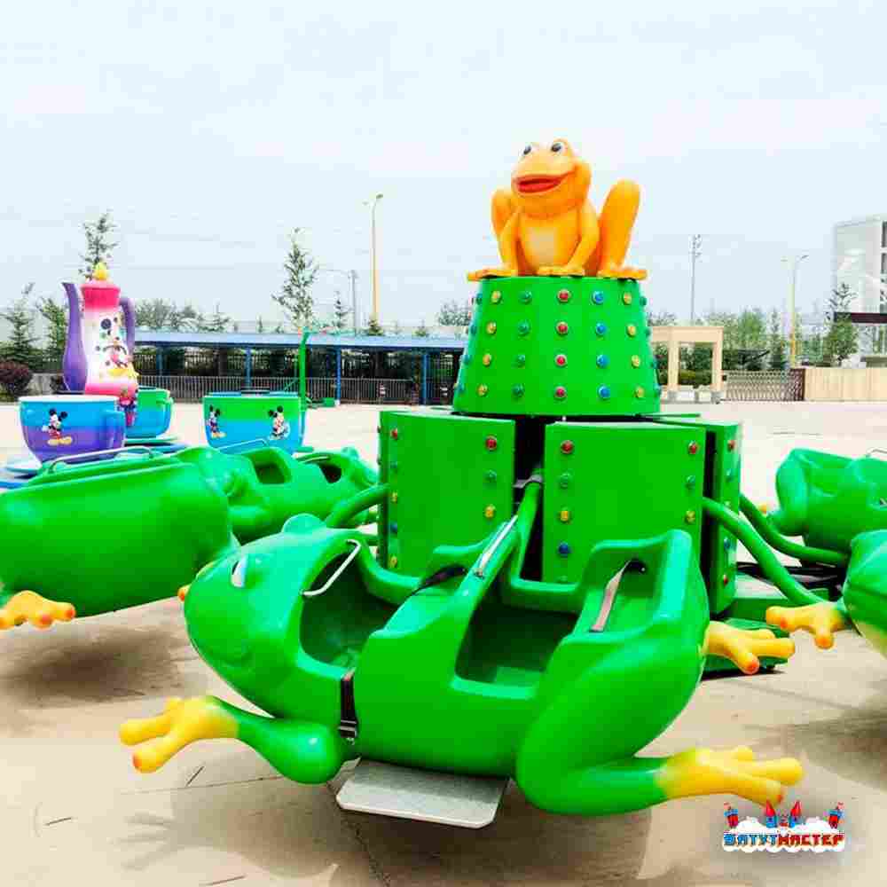 Электрическая Аттракцион карусель «Весёлые лягушата», 8×8×3,6 м