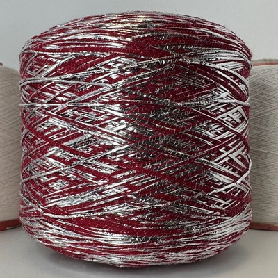 EMPORIUM - Luxury Production by Ri.Go.; 90% меринос, 8% фольга, 2% п/а; 220м/100гр; col. 5343, цвет: красный в серебре