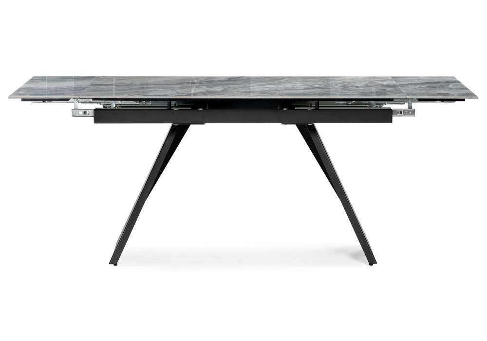 Керамический стол Woodville Хорсборо 140(200)х80х79 оробико, черный, ножки черные