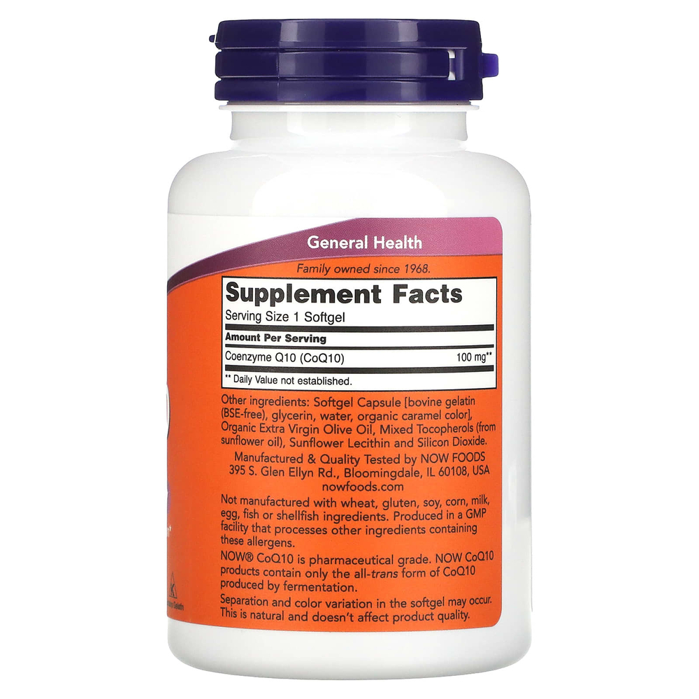 NOW Foods, коэнзим Q10, 100 мг, 150 капсул