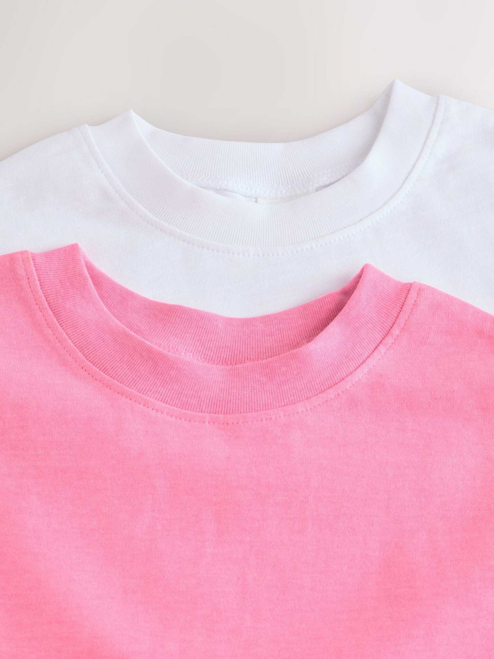 Футболка для девочки Next E65-345, 2 шт., Белый, Розовый