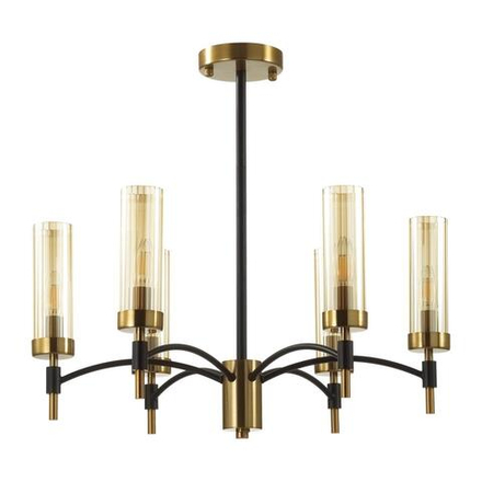 6538/6C CLASSI LN23 34 чёрный, латунь Люстра потолочная E14 6*40W 220V SHARON