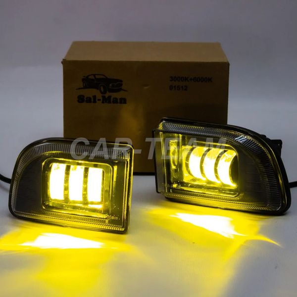Противотуманные фары (ПТФ) линзованные "Sal-Man" на Chevrolet Lacetti (арт. 01512) (3 диода LED 50W два режима (3000K+6000K))