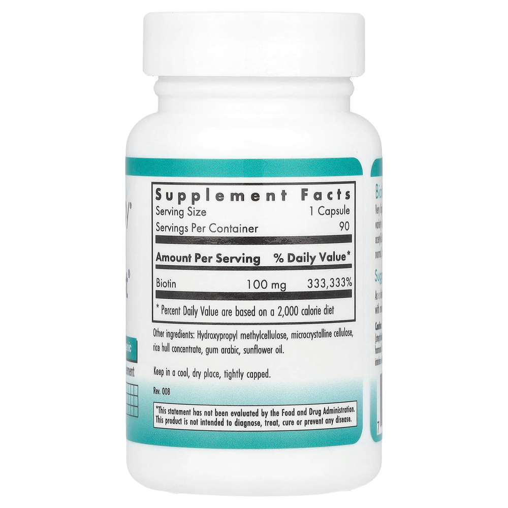 Nutricology, Biotin Blast®, 100 мг, 90 вегетарианских капсул