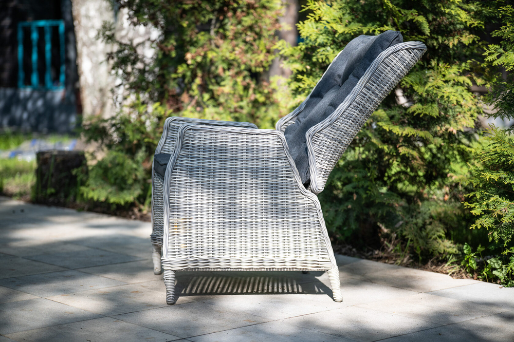 Регулируемое кресло из искусственного ротанга Besta Fiesta ВЕРОНА, серый