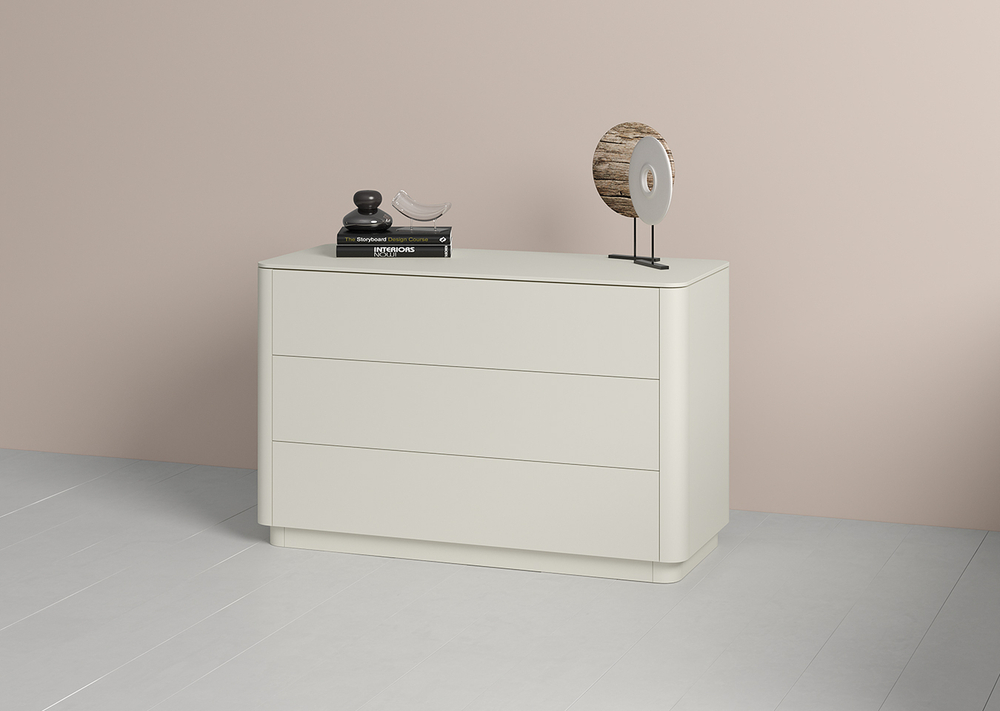 Комод Tammi 3 ящика ширина 120 см (молочный)