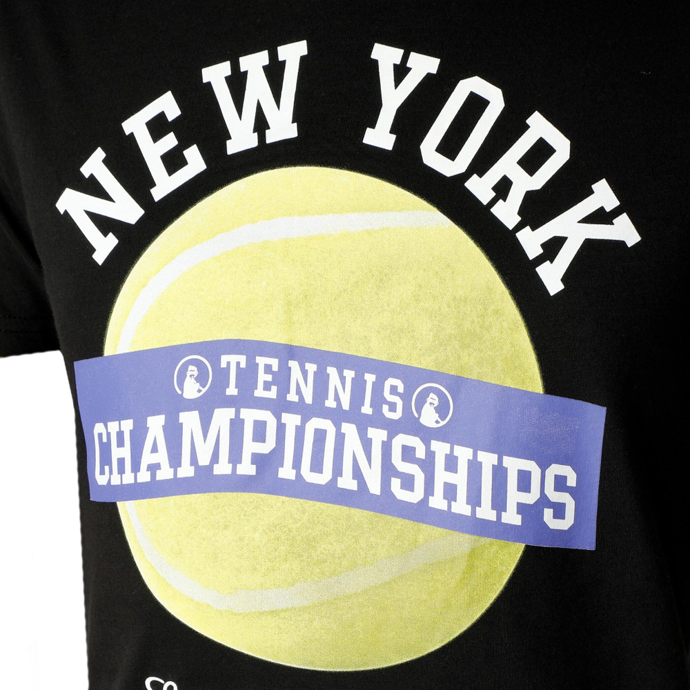 Мужское теннисное поло Quiet Please New York T-Shirt Men - Black, Multicoloured