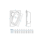 Акриловая ванна Koller Pool NADINE170X100R белая