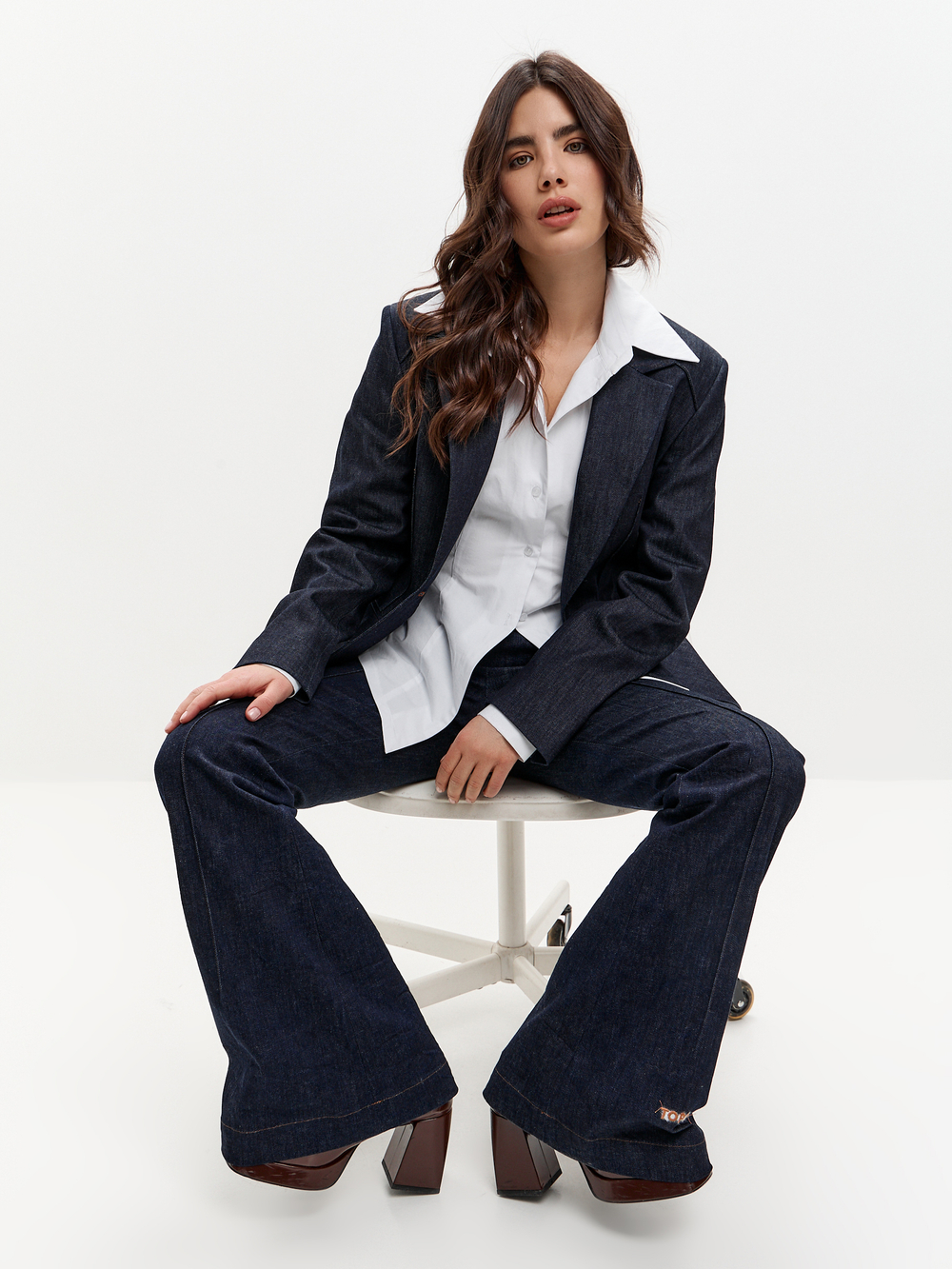 Брюки клеш KISS из джинсы