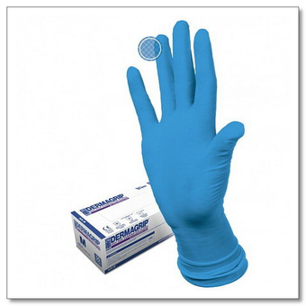 Перчатки DERMAGRIP HIGH RISK латексные M