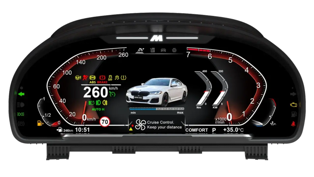 Электронная панель приборов BMW F10/F18/F02/F25/F15/F16 (F chassis) 5/6/7 series и X3/X4/X5/X6 2010-2017 - Carmedia ZH-B152 экраном QLED