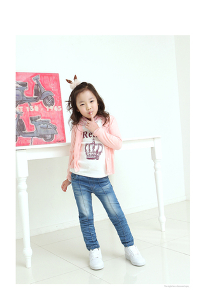 Джинсы детские слим выбеленные с декоративными швами