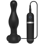 Черный анальный вибромассажер с 10 скоростями - 15 см. (Цвет: черный)