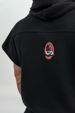 Толстовка без рукавов HOODED T-SHIRT GYM RAG TOP CHAMPION 706 Черная