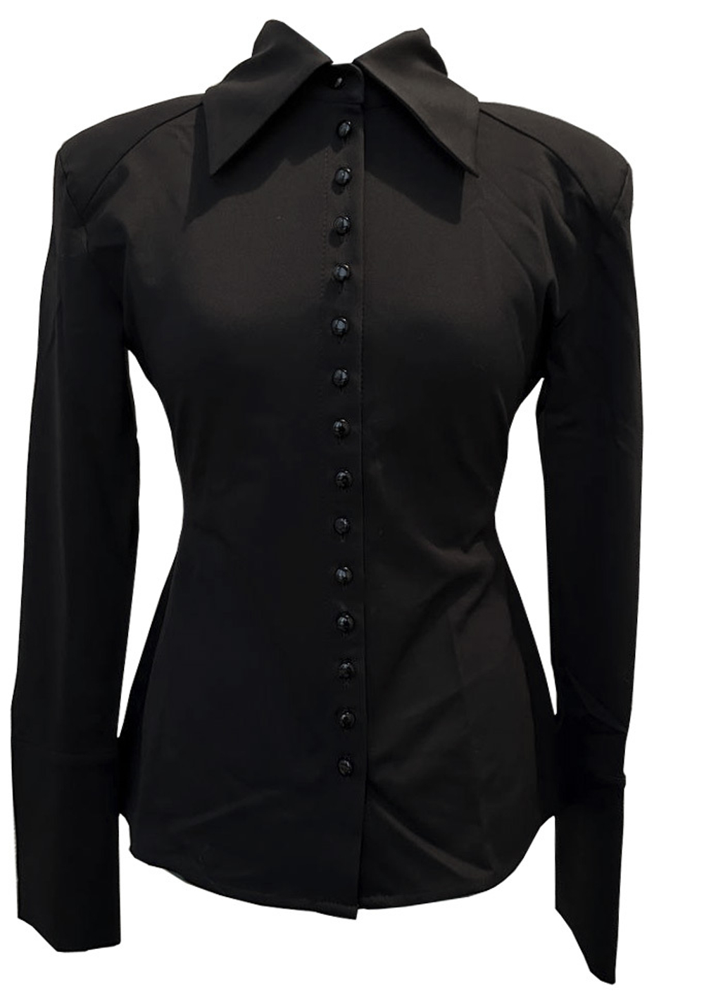 Рубашка трикотажная с акцентными плечами