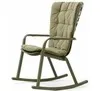 Уличное кресло-качалка Folio агава с зеленой подушкой