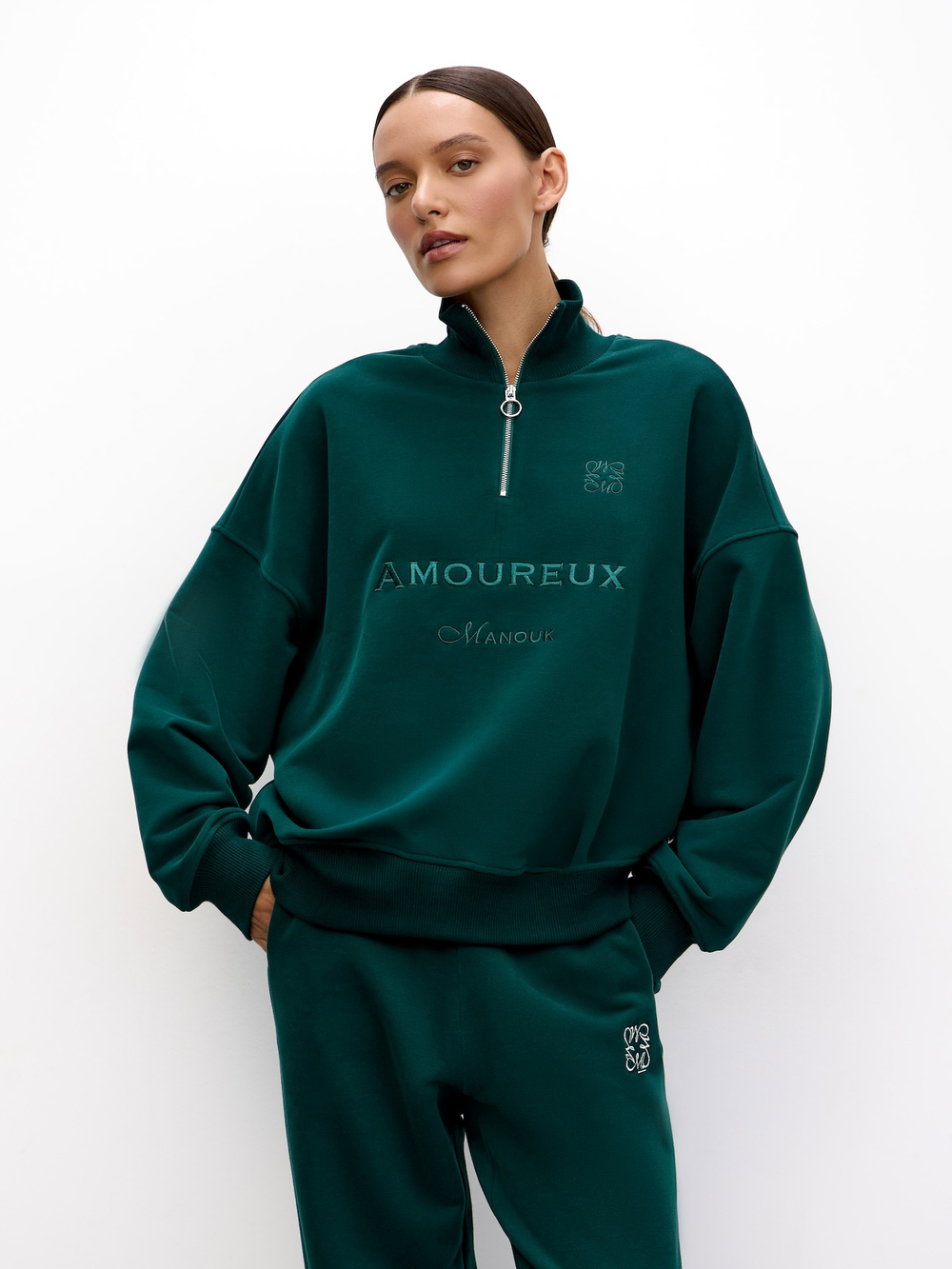 Джогеры Amoureux Dark Green