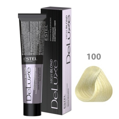 100  Краска-уход De Luxe, натуральный блондин ультра (High blond)