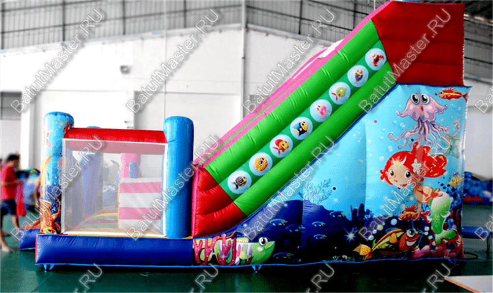 Батут-горка "Приключения рыбки" 8*5*6 м