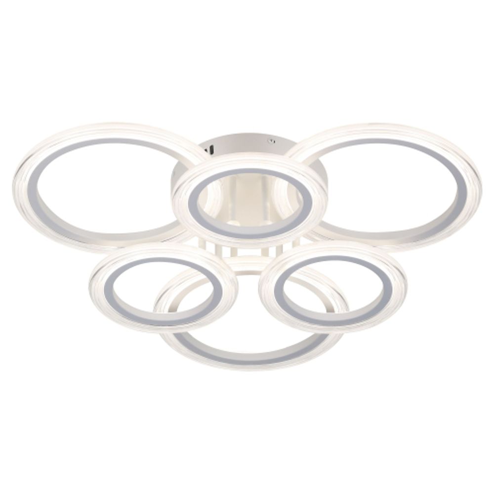 Светильник потолочный светодиодный ЭРА Модерн Ring CLL-1-90W 3K-6,5K RC WH с ДУ белый