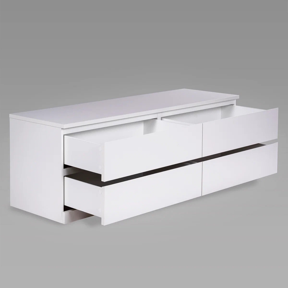 Комод Варма Прайм 4Д, 160x55x48 см, белый