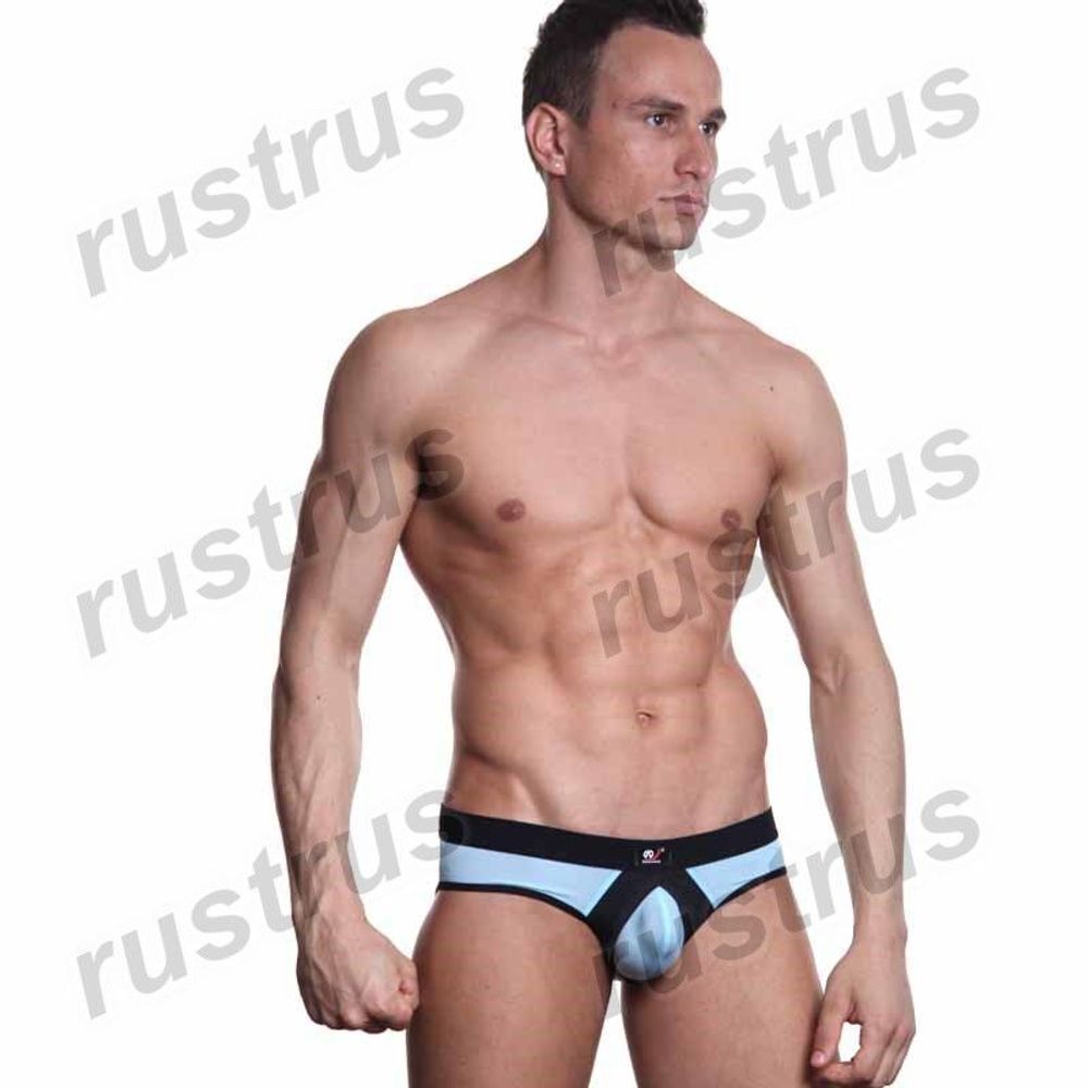 Мужские трусы брифы голубые WANGJIANG WG00032