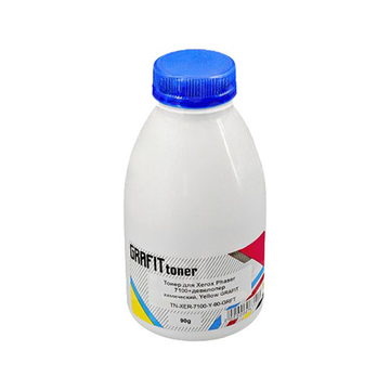Тонер для Xerox Phaser 7100 + девелопер, химический, Yellow, 90 гр, Grafit