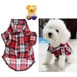 Кофта - рубашка фланелевая для мелких пород собак и кошек «BRO Style», цвет красный, р L