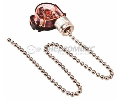 Выключатель для настенного светильника с цепочкой 270 мм, silver REXANT 32-0101