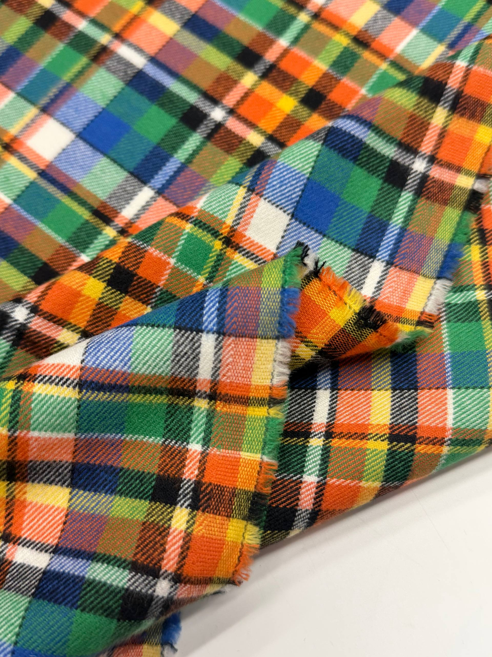 Хлопок фланель Grandi & Rubinelli в разноцветную клетку