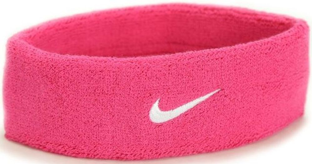 Повязка на голову теннисная Nike Swoosh Headband - vivid pink/white