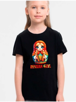 Футболка детская с Матрешкой Russia GIRL