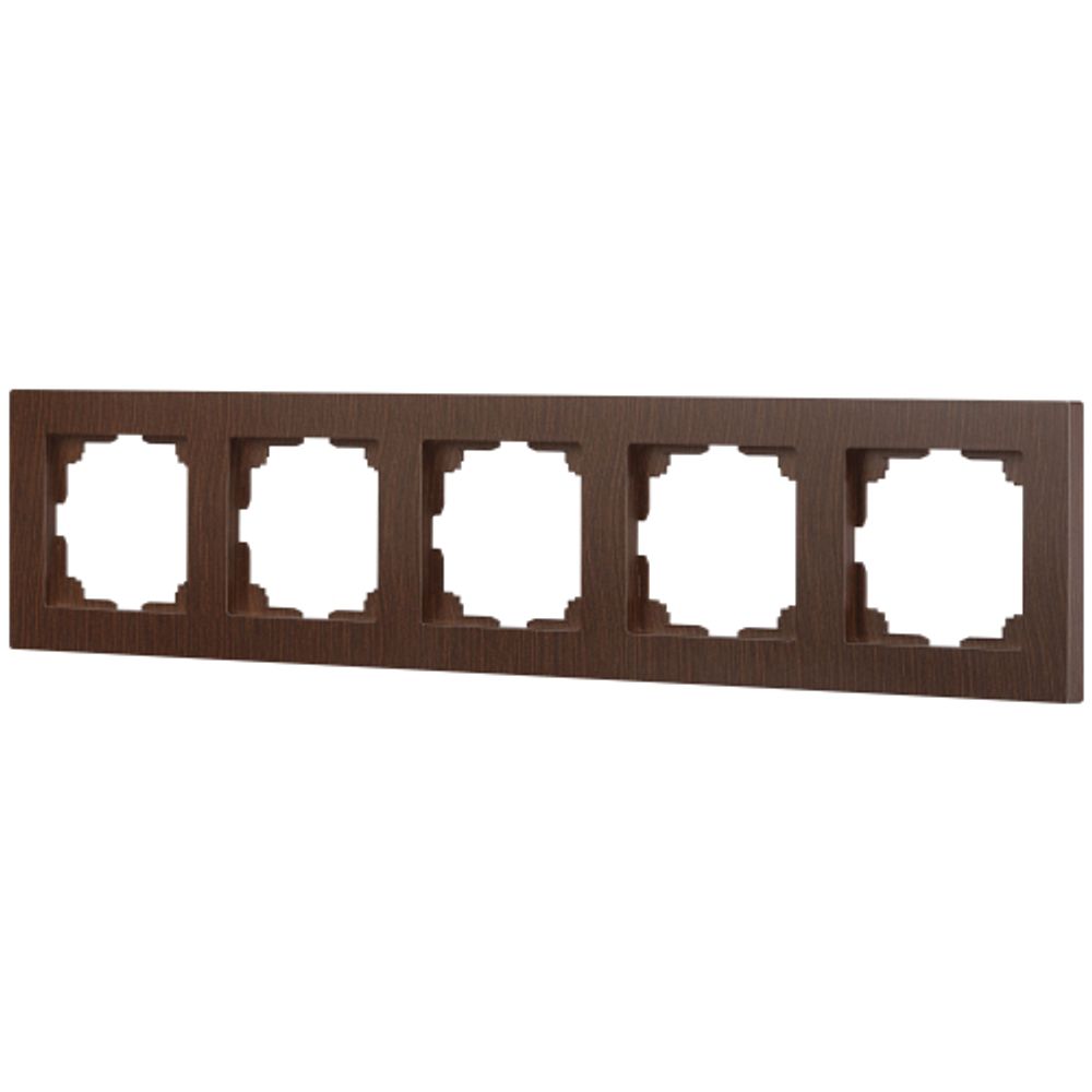 Рамка для розеток и выключателей Intro Accent 6-505-10 на 5 постов, СУ, венге