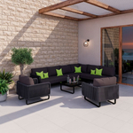 Лаунж зона угловая Ideal Patio БЕЛЛИСА модульная антрацит - каркас карбон