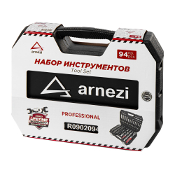 Набор инструментов 94 пр. 12-гранные головки 1/4DR, 1/2DR ARNEZI R0902094