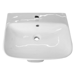 Умывальник-моноблок ELITE1 WAVE 550*435*835 ш*г*в, с хром переливом, белый, прямоуг