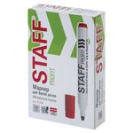 Маркер стираемый для белой доски КРАСНЫЙ, STAFF PROFIT, 2,5 мм, 151646