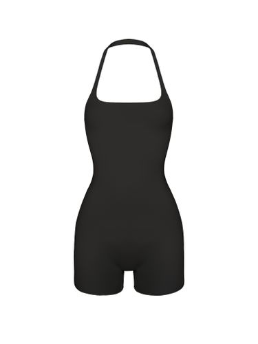 black halter overall
