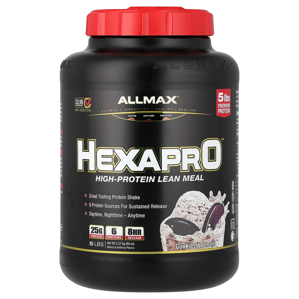 ALLMAX, Hexapro™, высокобелковая смесь для низкокалорийного питания, печенье и сливки, 2,27 кг (5 фунтов)