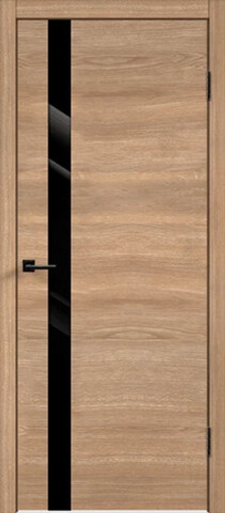 Межкомнатная дверь Velldoris Smart Z1 PO Лакобель черное Дуб европейский