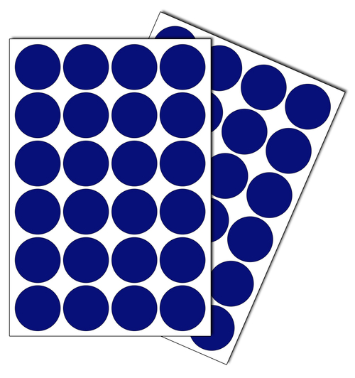 Темно синие виниловые наклейки для маркировки Policomprint М7, 30 мм.