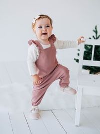 Полукомбинезон с крылышками "Пепельная роза" 0+