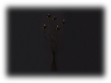 Mukul Goyal Подсвечник настенный для чайных свечек, золотистый MG371