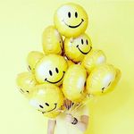 Шар (18"/46 см) Круг, Смайл, Желтый