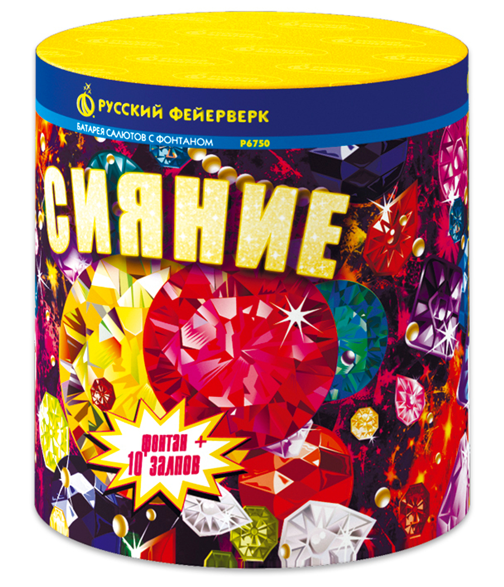Р6750 Салют + фонтан "Сияние" (0,8" х 10 залпов)
