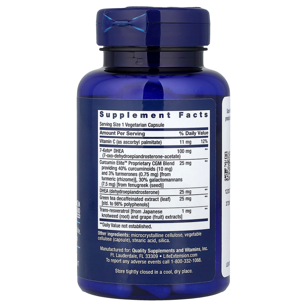 Life Extension, DHEA Complete, 60 вегетарианских капсул