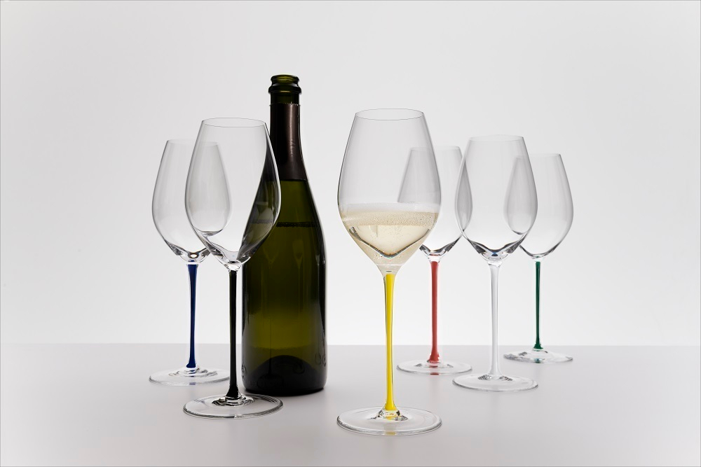 Набор фужеров для шампанского 6шт 445мл Riedel Fatto a Mano Champagne Glass с разноцветными ножками
